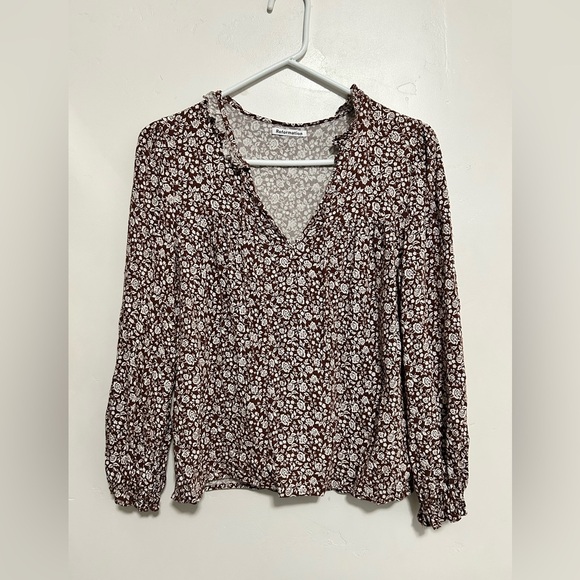 Reformation blouse size xs floral rust and white - Picture 1 of 4